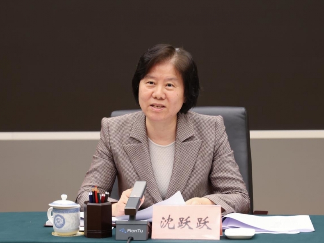 沈躍躍當選中共二十大代表。（生態環境部）
