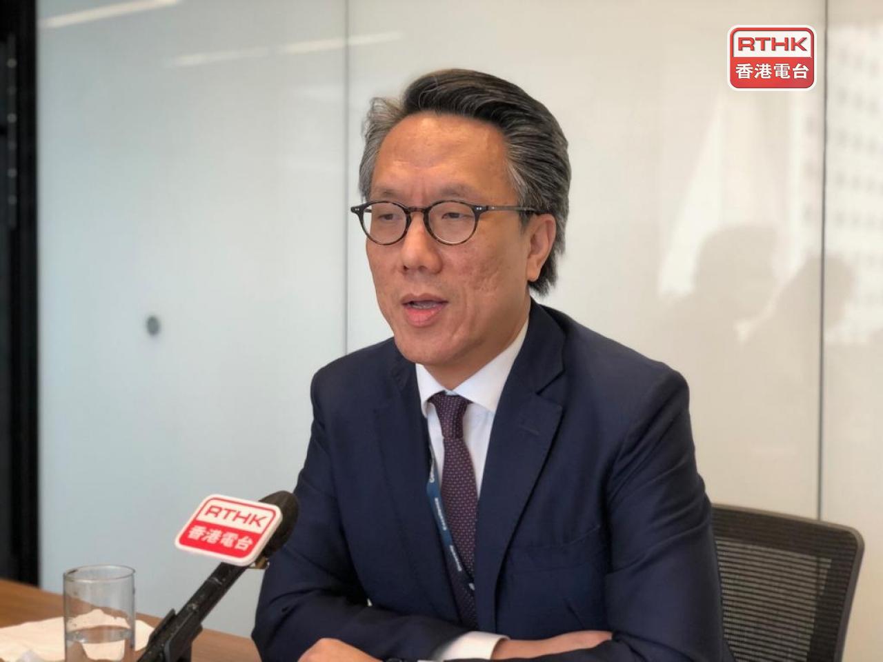 港交所5月9日實施衍生產品假期交易，姚嘉仁表示，對整體市場參與度及穩健性非常滿意。（李意琴攝）