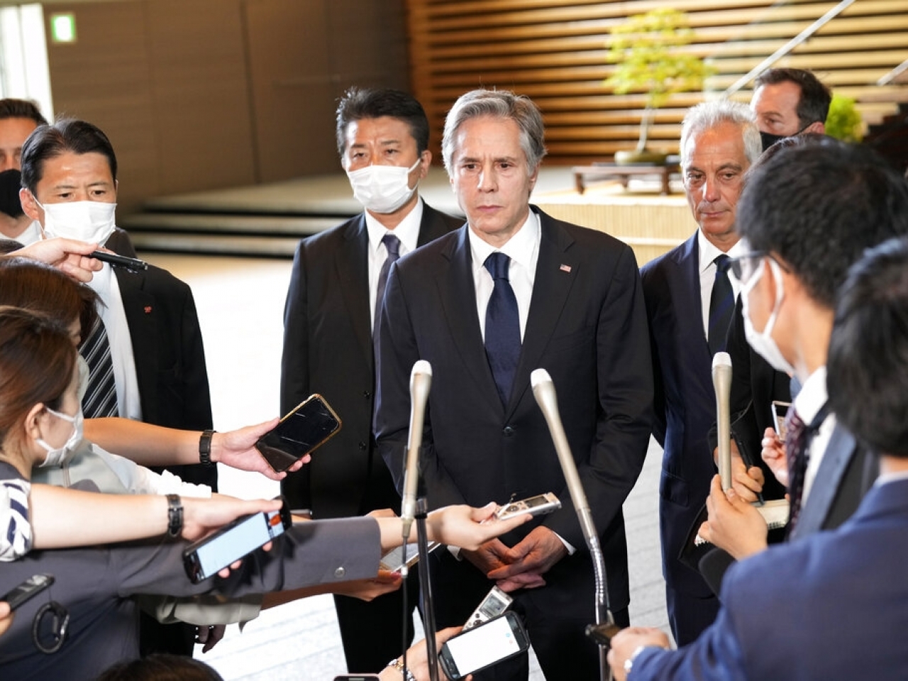 布林肯抵達東京親身哀悼安倍晉三 Rthk