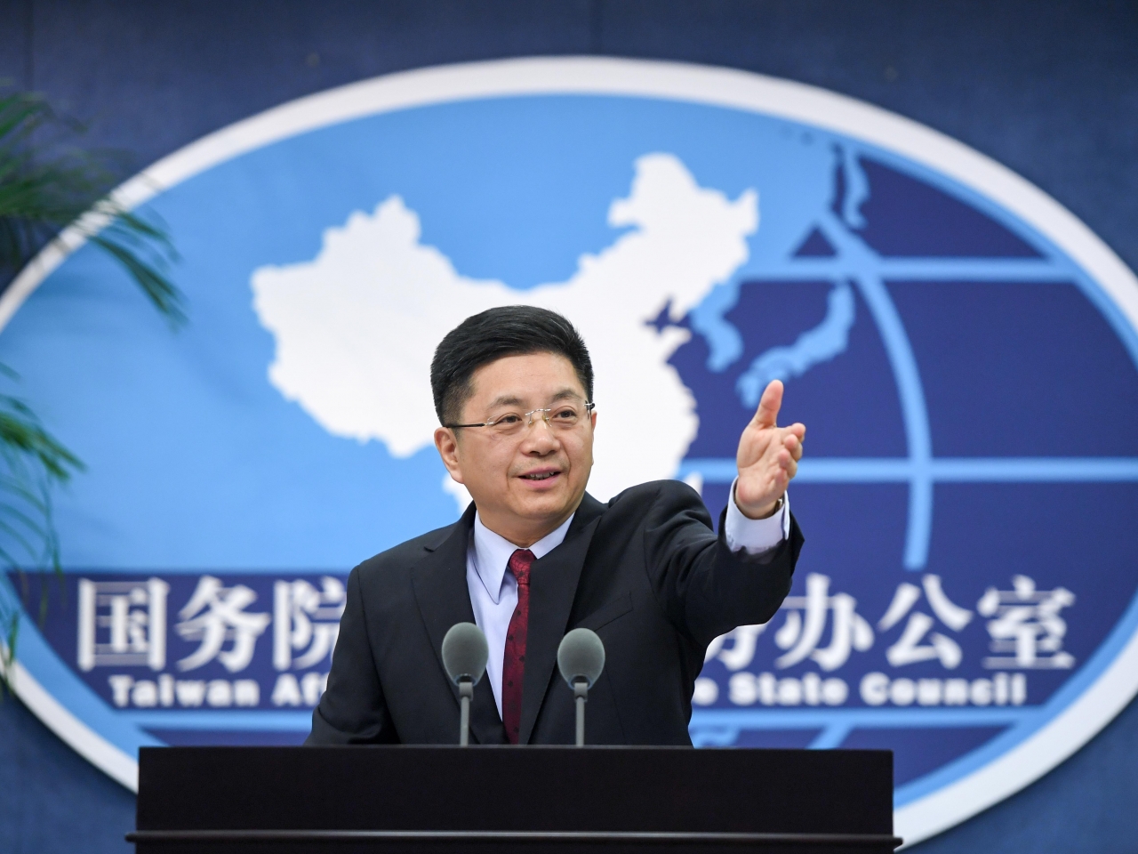 馬曉光說眾所周知，民進黨當局頑固堅持台獨分裂立場，勾連外部勢力謀獨挑釁，是當前台海局勢緊張動蕩的根源。（新華社資料圖片）