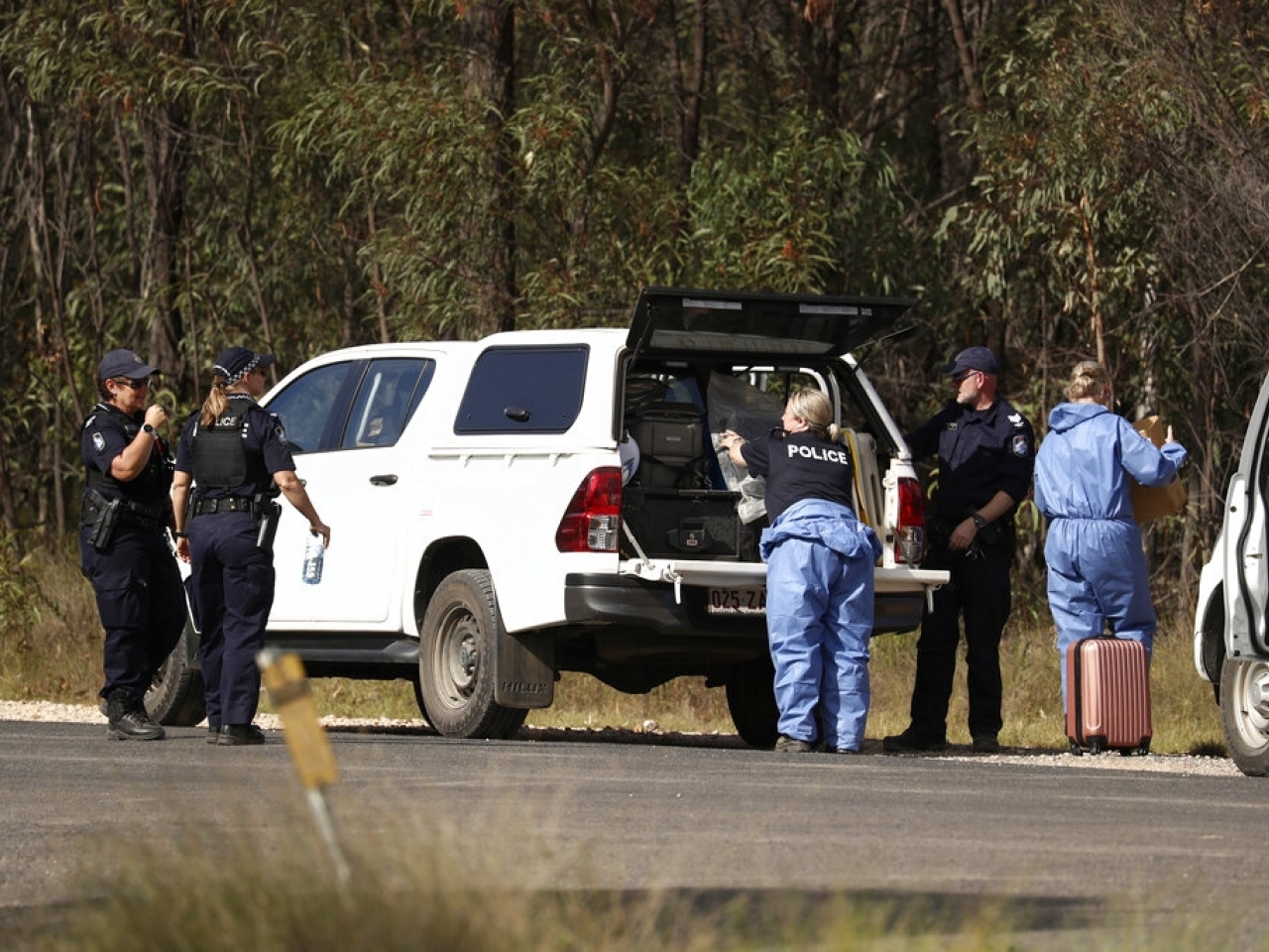 Police work near the scene of a fatal shooting in Wieambilla, Australia. Photo: AAP Image via AP