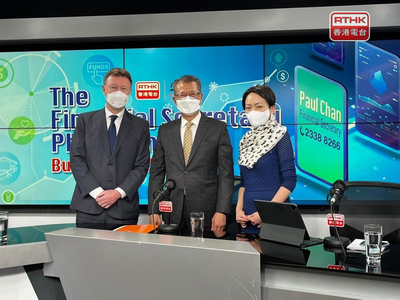 FS bombarded with questions on masks during phonein RTHK