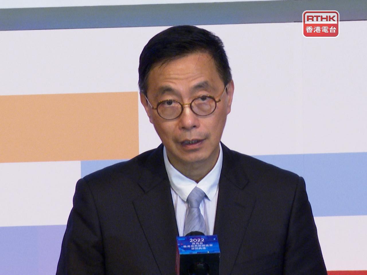 楊潤雄表示，政府會繼續支援港隊備戰。（梁禎祥攝）