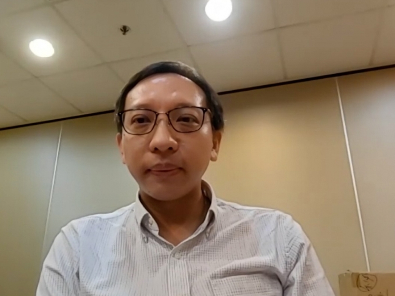 林偉江說，政府代表只是將已公布訊息再說一次，並無留有諮詢空間。（會議截圖）