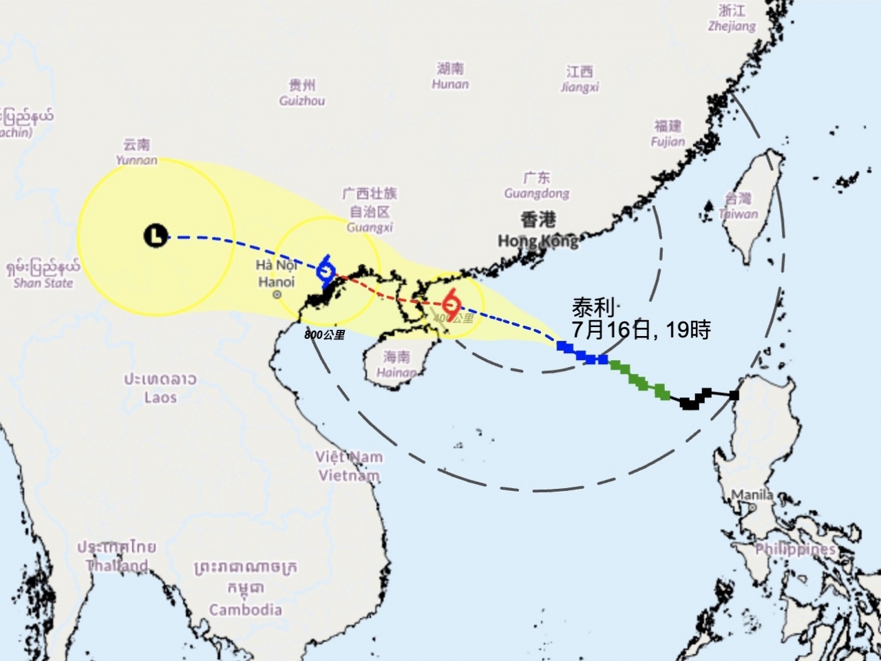 強烈熱帶風暴泰利已增強為颱風 - 新浪香港