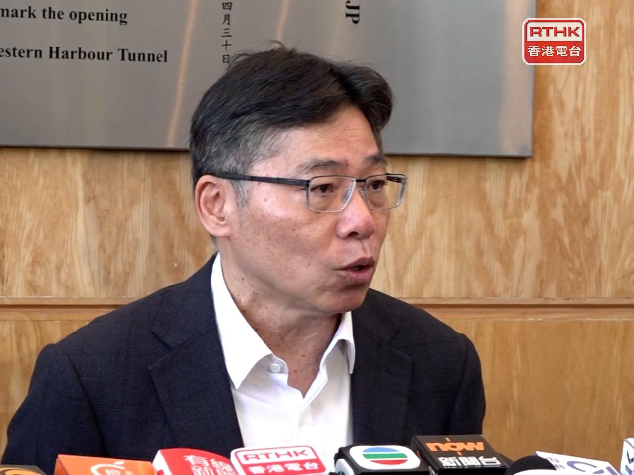 Lam Sai-hung says the government's main concern is improving traffic flow through the tunnels. Photo: RTHK