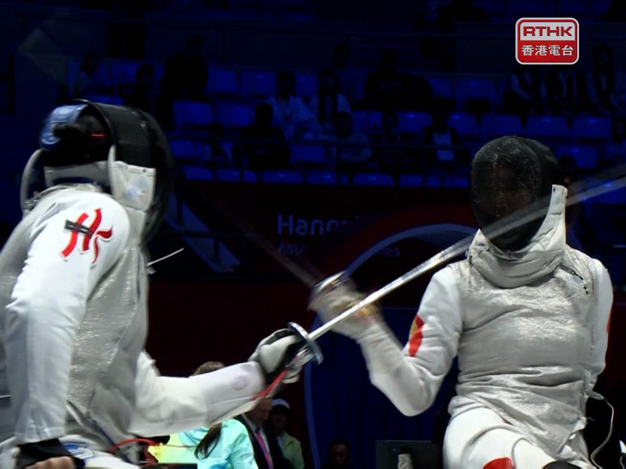 Hong Kong women's foil team came second in wheelchair fencing. Photo: RTHK