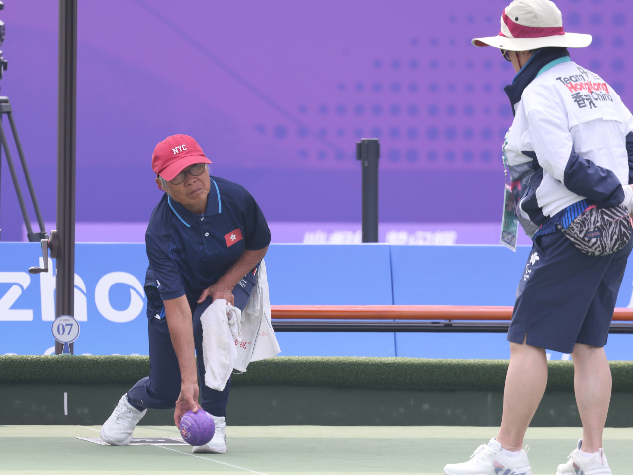 Tang Shun-yee at the 4th Asian Games. Photo courtesy of the China Hong Kong Paralympic Committee.