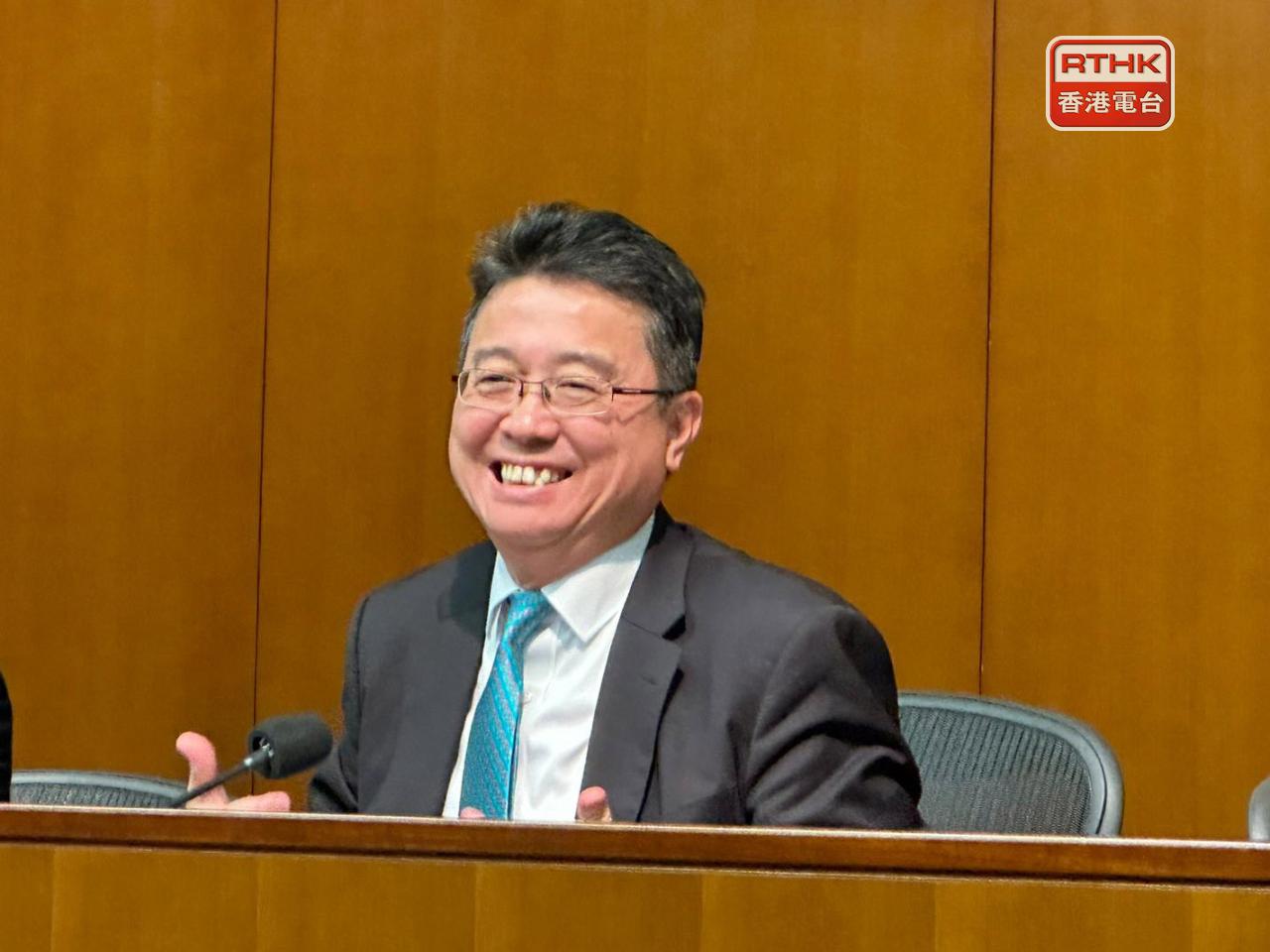 劉智鵬表示，香港著重高端人才發展，本地人口不足，因此吸納外地人才是重要途徑。（陳曉筠攝）