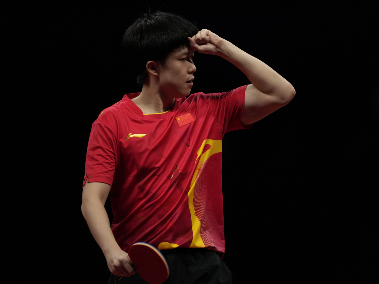 China's Wang Chuqin was crowned singles champion in Doha. Photo: AP