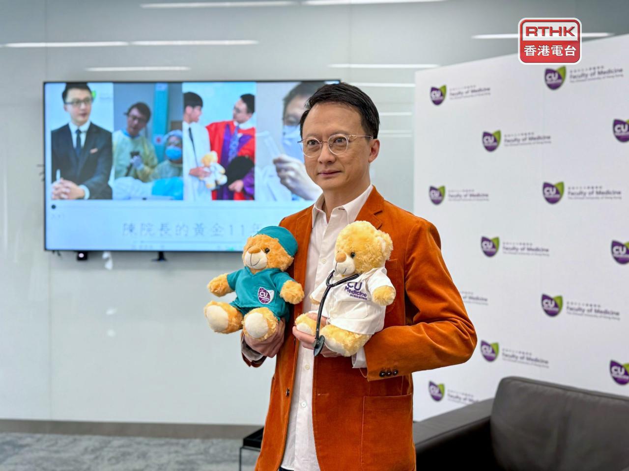 陳家亮表示，醫生人手不足，中大醫學院學額即使增至每年400個，中大硬件都可以應對到。（崔蔚恩攝）