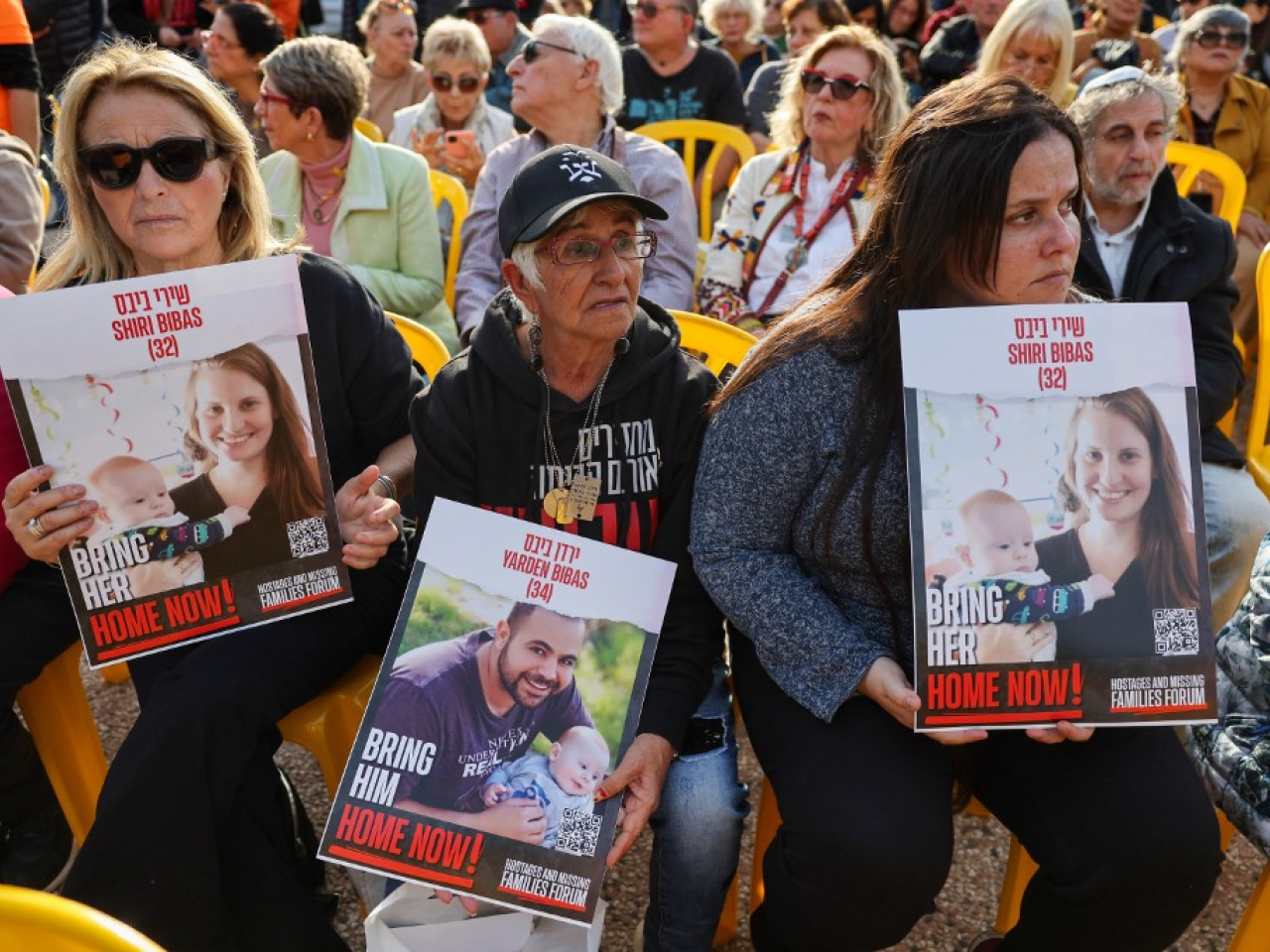 哈馬斯在去年11月曾經指，女人質和她兩名兒子已經死於以軍轟炸。（法新社資料圖片）