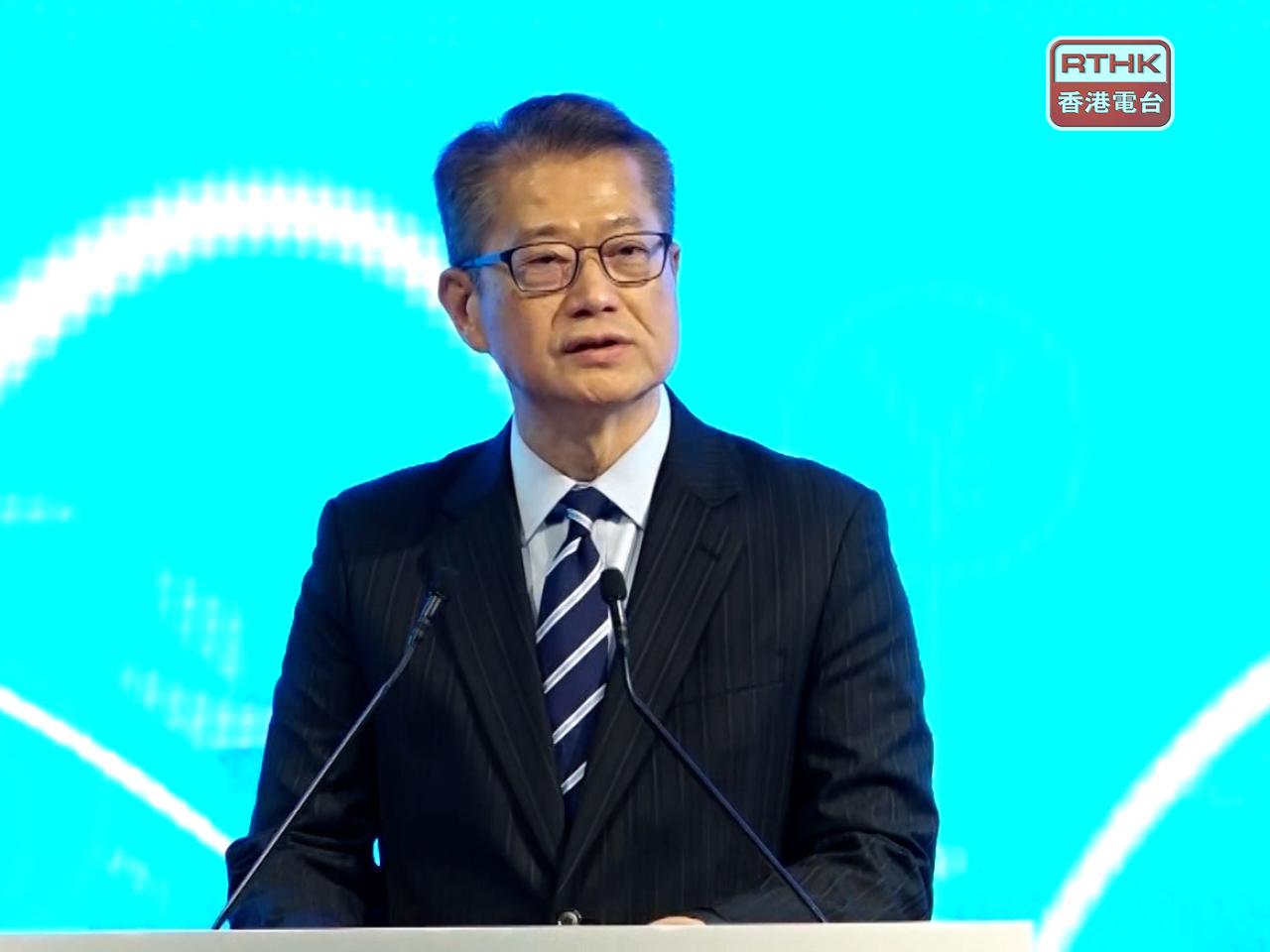 陳茂波表示，數字化是全球經濟發展的趨勢和重要動力，對一個地方的經濟發展舉足輕重。（游樹榮攝）