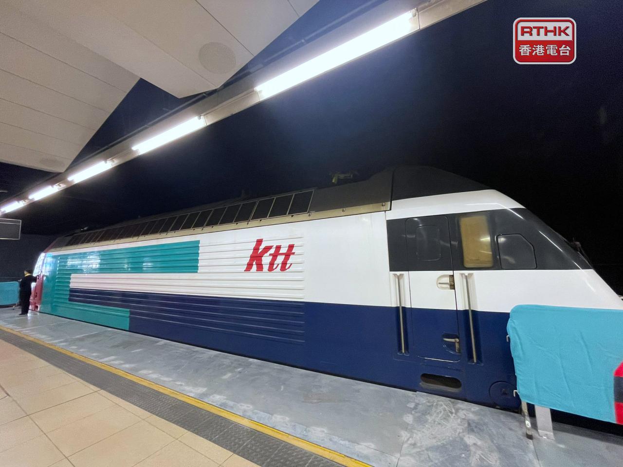 新增展出的九廣鐵路直通列車「九廣通Ktt」。（黃凱宜攝）