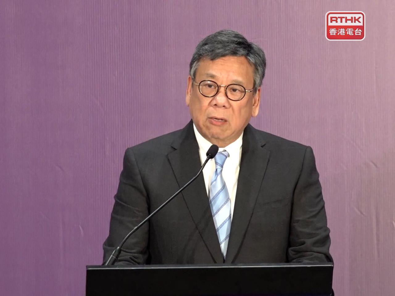 丘應樺說，特區政府將繼續堅定支持多邊貿易體系，希望未來有更多貿易展覽和大型活動在香港舉行。（林紹鋒攝）