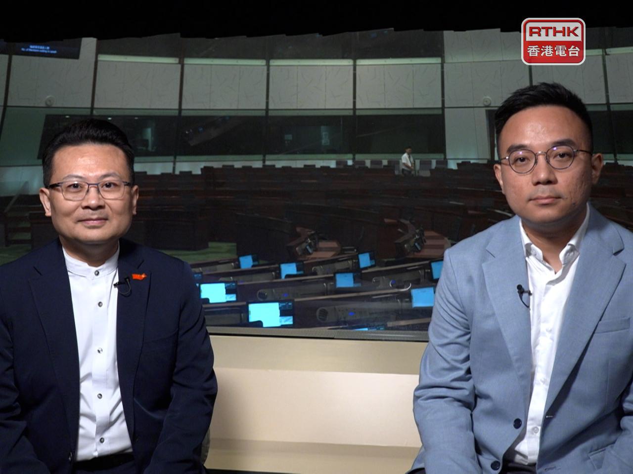 陳勇（左）認為，政府規劃具前瞻性是好事，到日後「河套區」陸續有人入住，已有議員為市民服務。（游樹榮攝）