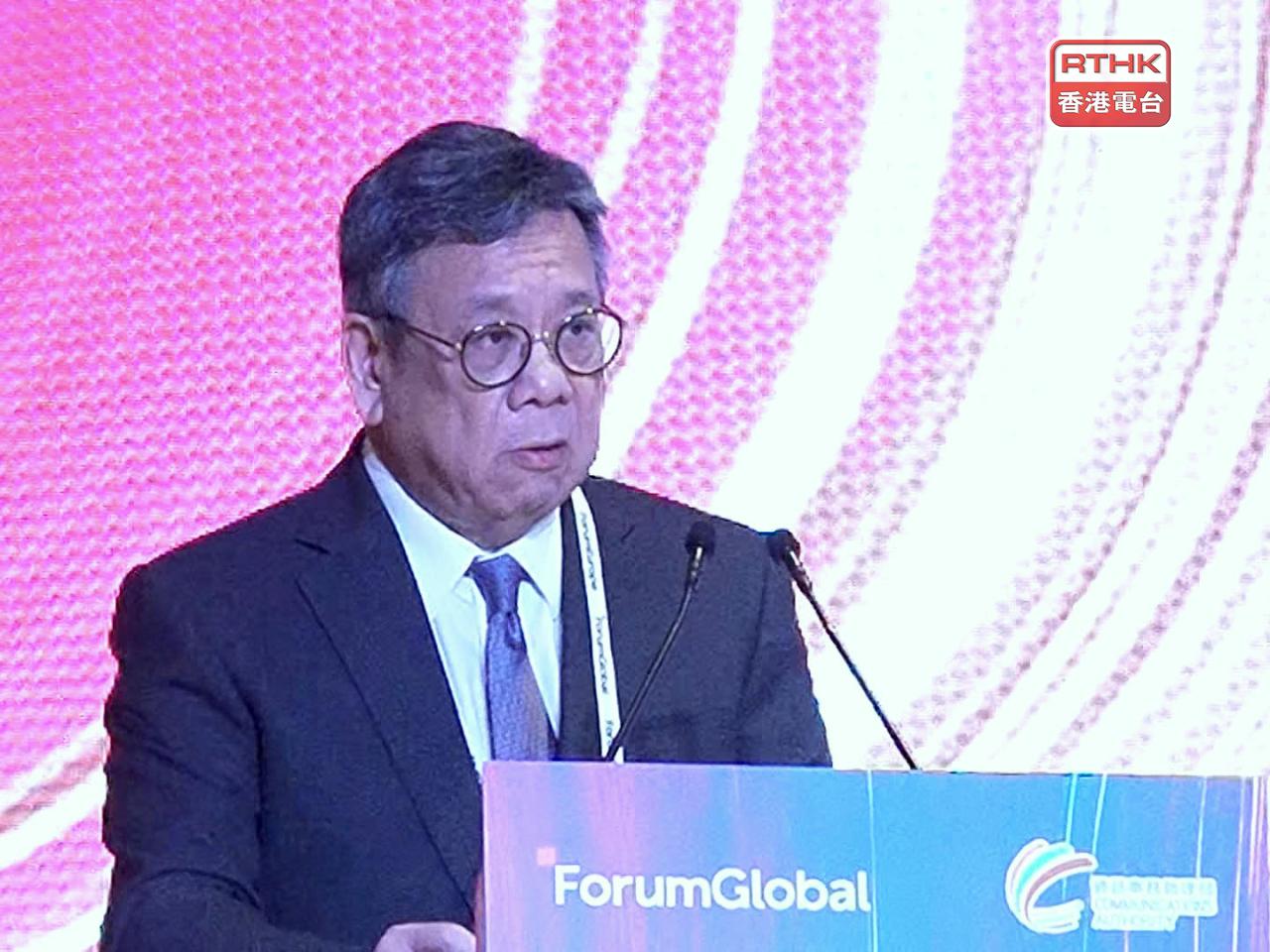 丘應樺表示，香港具有獨特優勢，可以在6G發展中發揮主導作用。（郭志強攝）