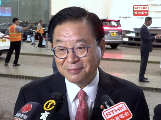 林健鋒相信投資者下半年會來港落實一些投資項目，對香港前景充滿信心。（陳豊贊攝）