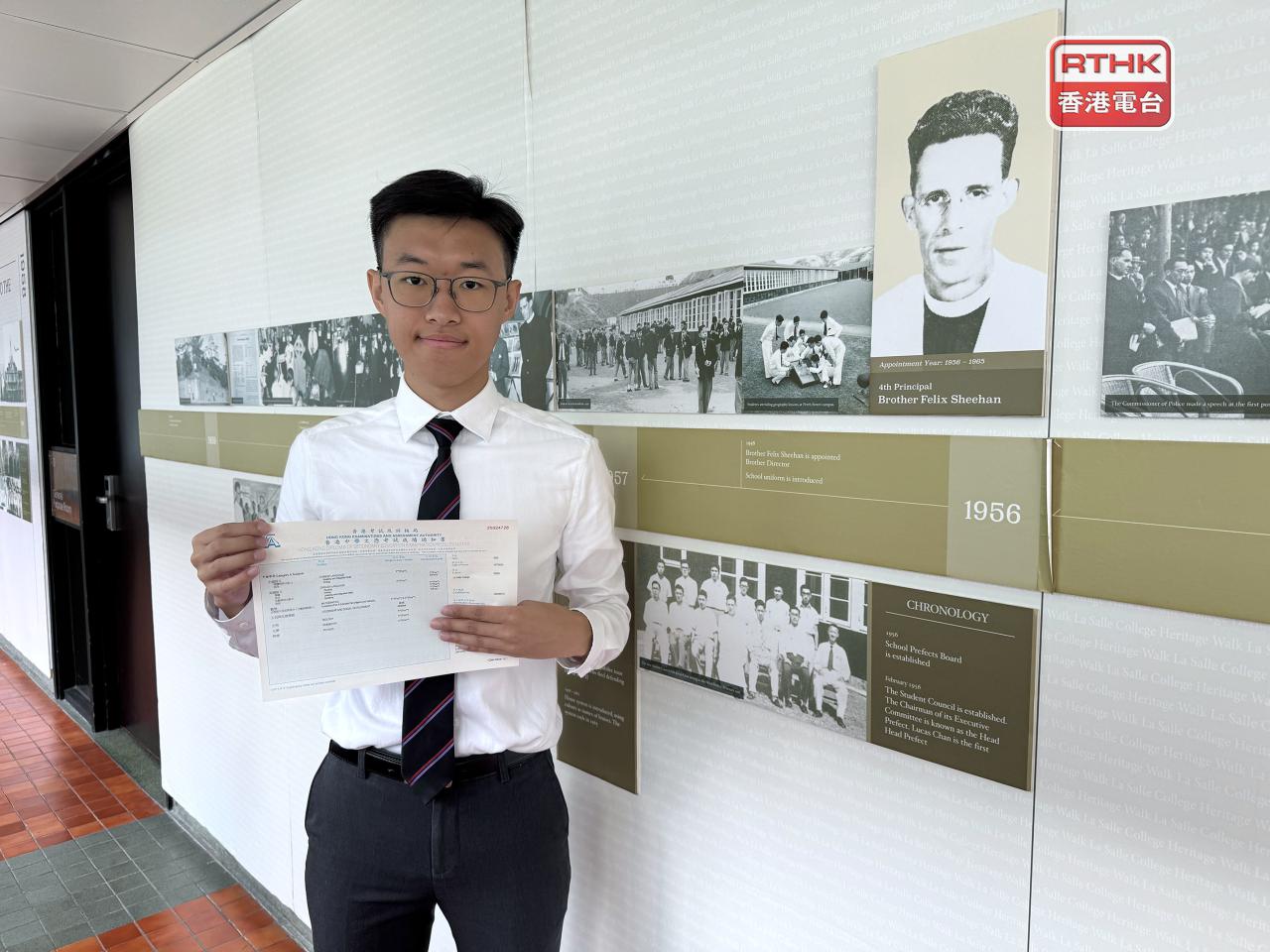 陳博軒認為，做人要彈性點，不能只有讀書，亦要發掘其他興趣。（實習記者何胤樞攝）