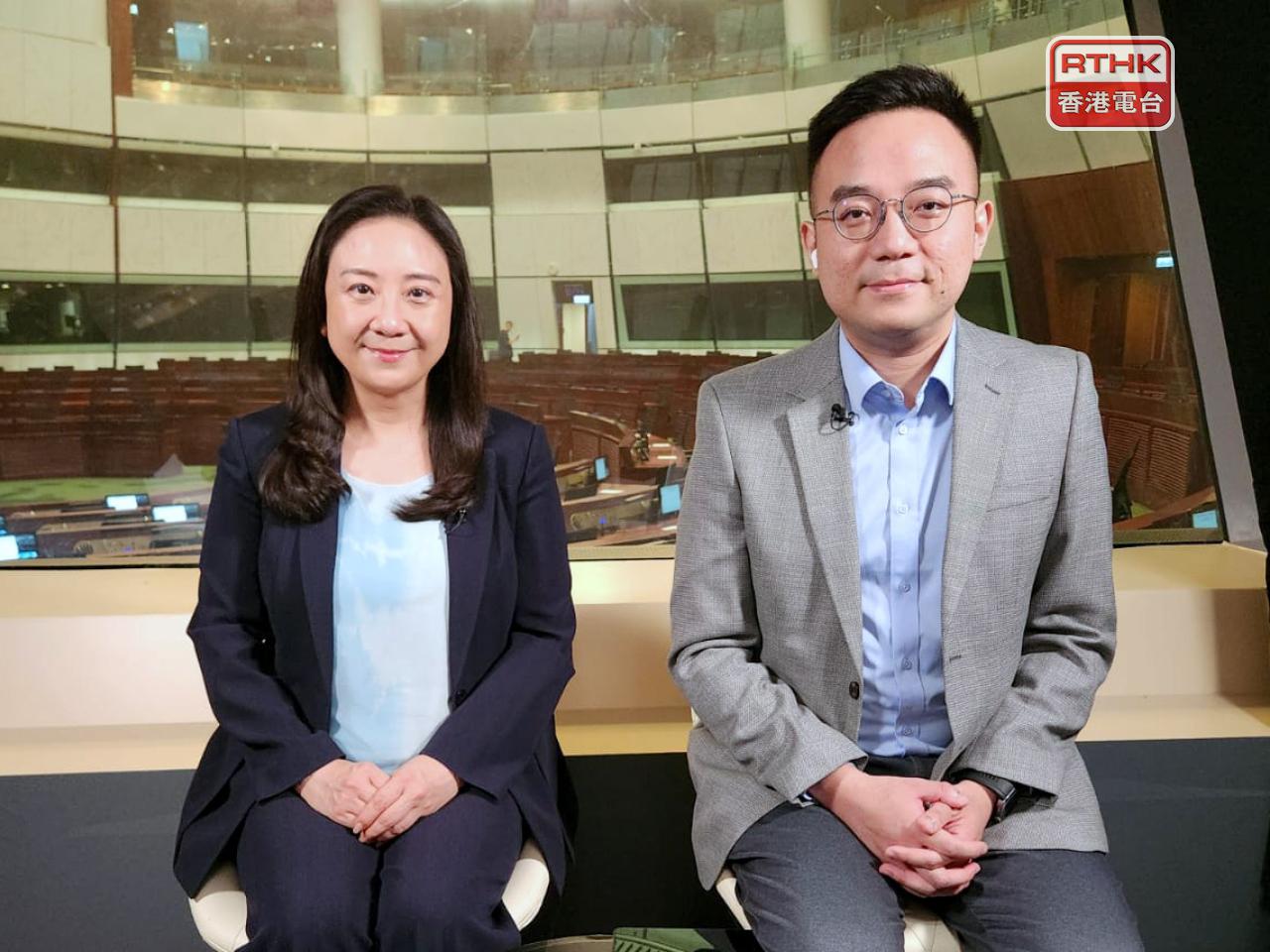 葛珮帆（左）贊成政府有關建議，支持用盡一切方法盡量打擊電話騙案。（彭冠中攝）