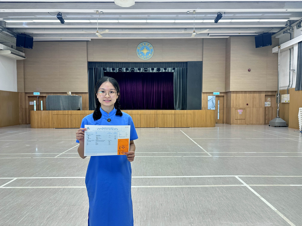馮乙翹認為保持放鬆的心態很重要。（實習記者鄒潔怡攝）
