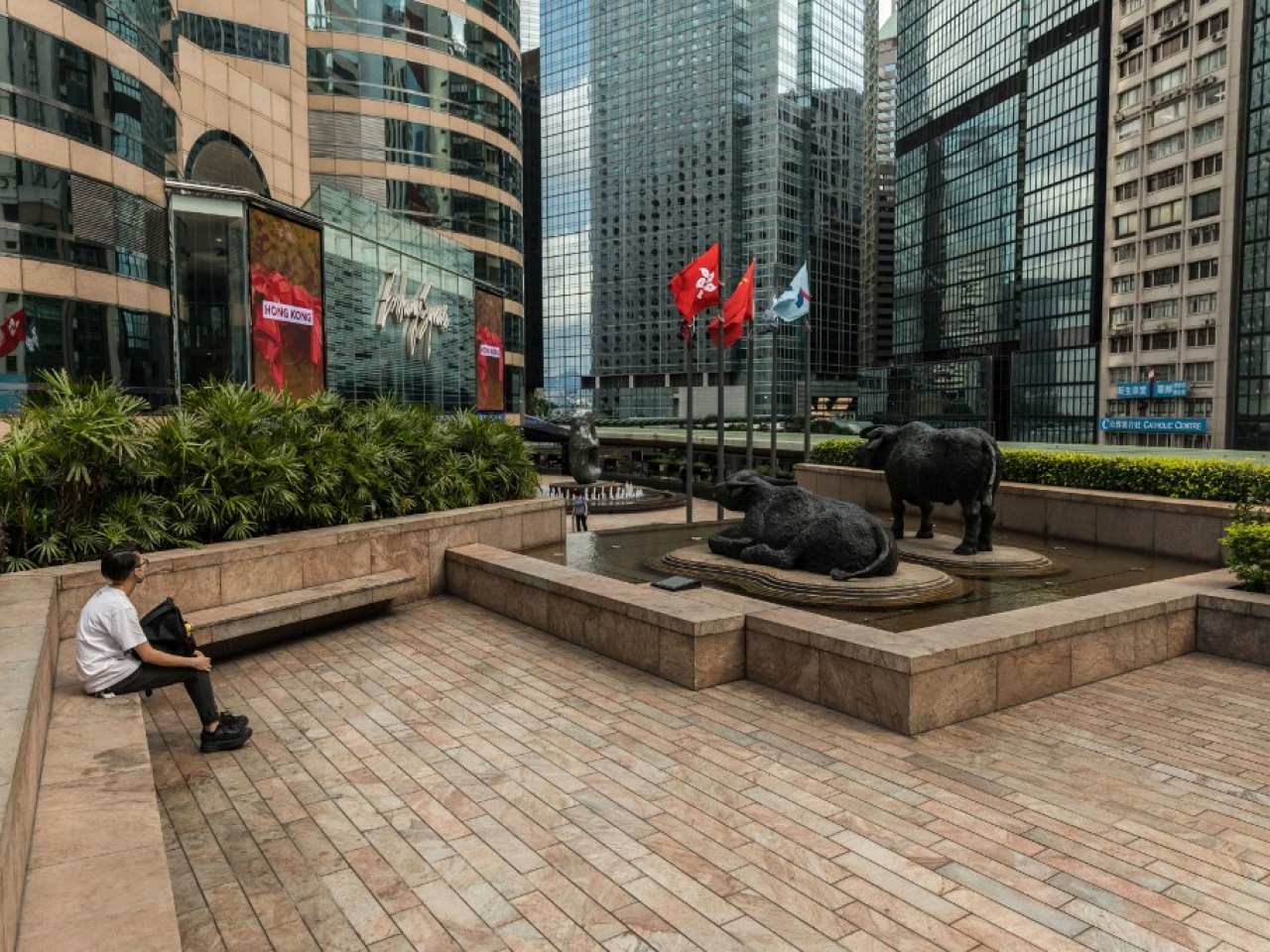 The Hang Seng Index ended down 18.81 points at 24,498.95. File photo: AFP