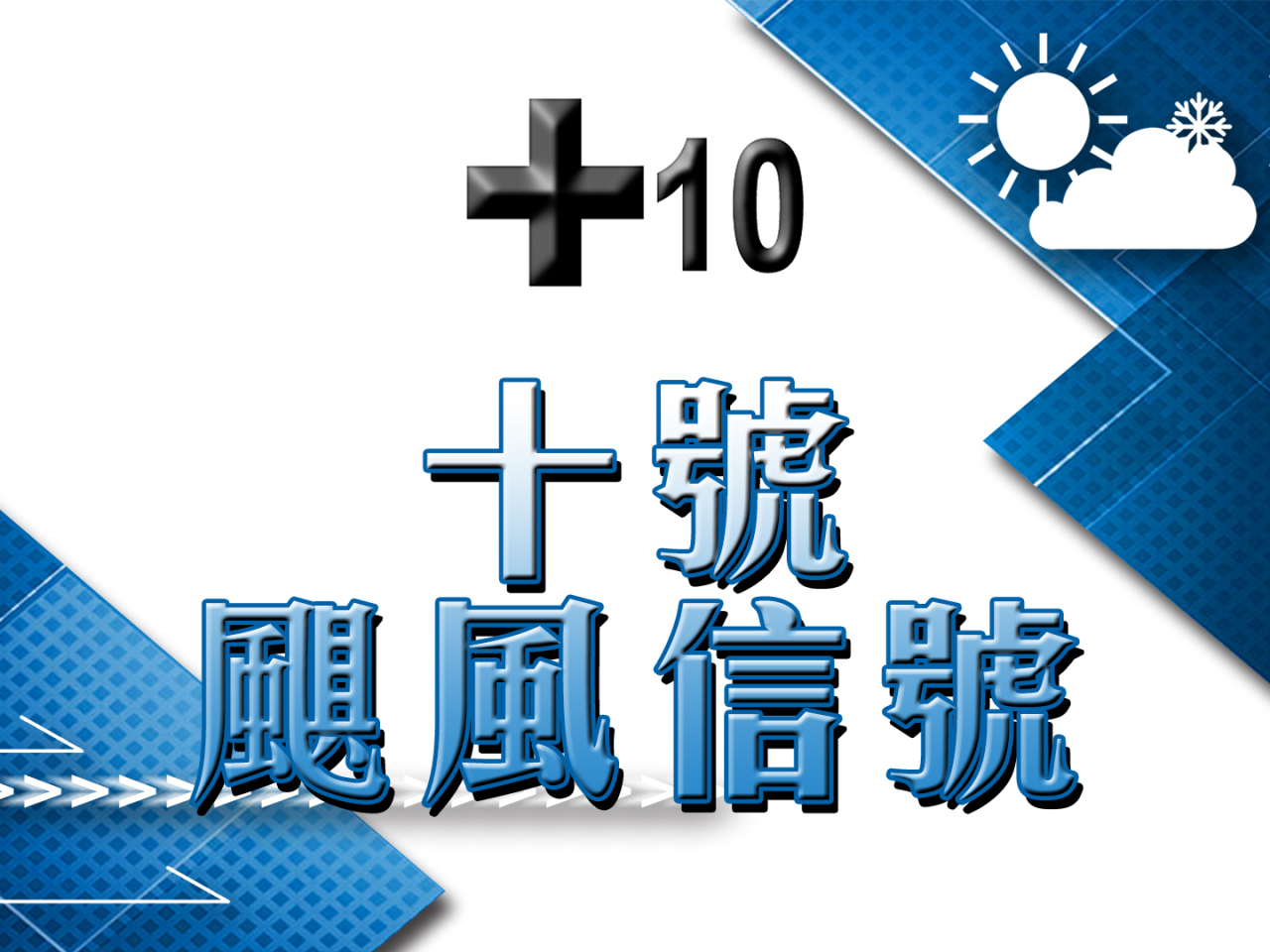 風暴消息｜天文台在上午9時20分改發十號颶風信號