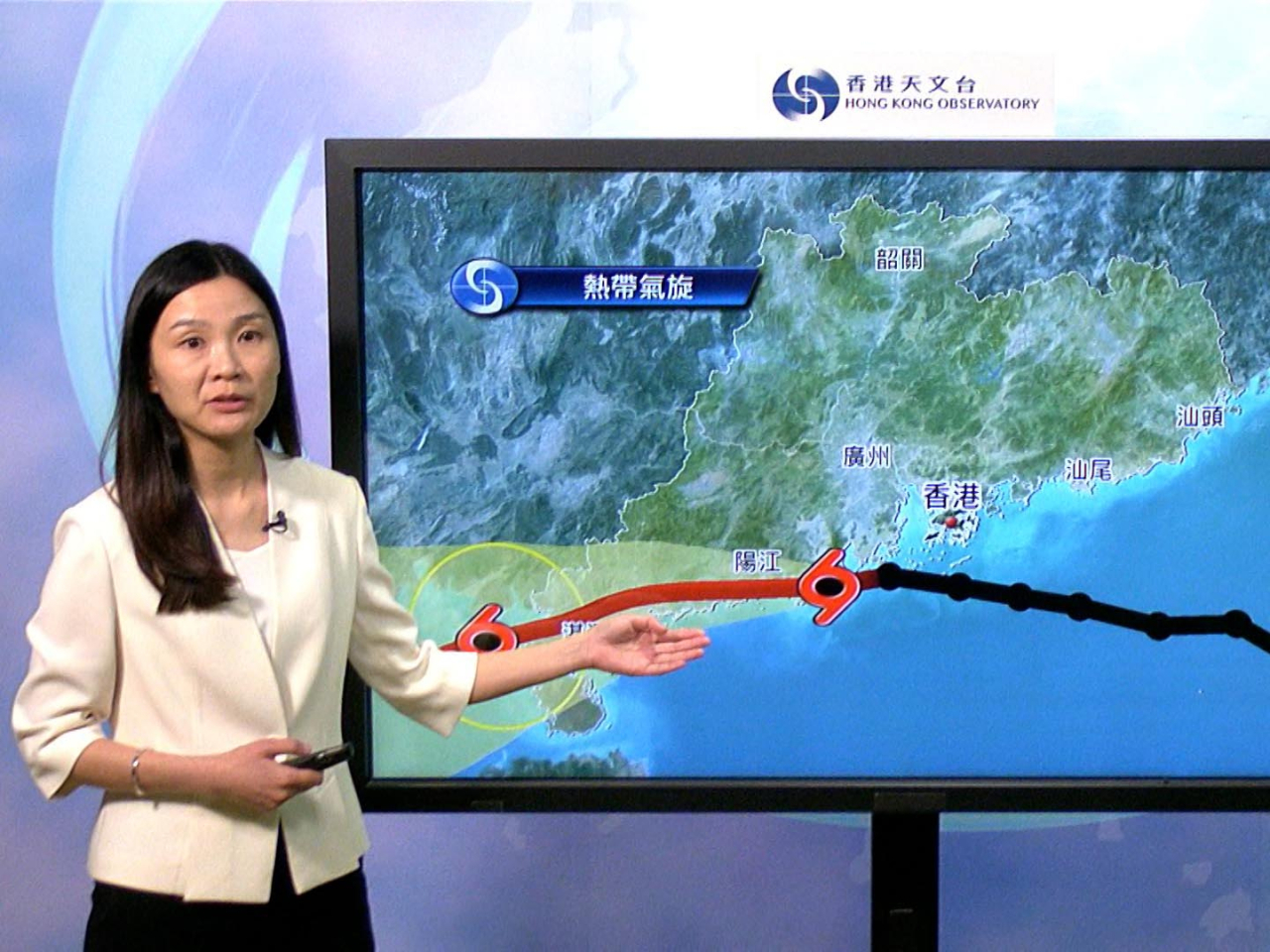 天文台表示，颱風韋帕正逐漸遠離香港。