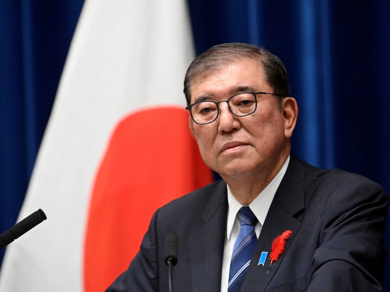 NHK推算，首相石破茂領導的自民黨和盟友公明黨組成的執政聯盟，很大機會未能保住參議院過半數議席。(路透社)