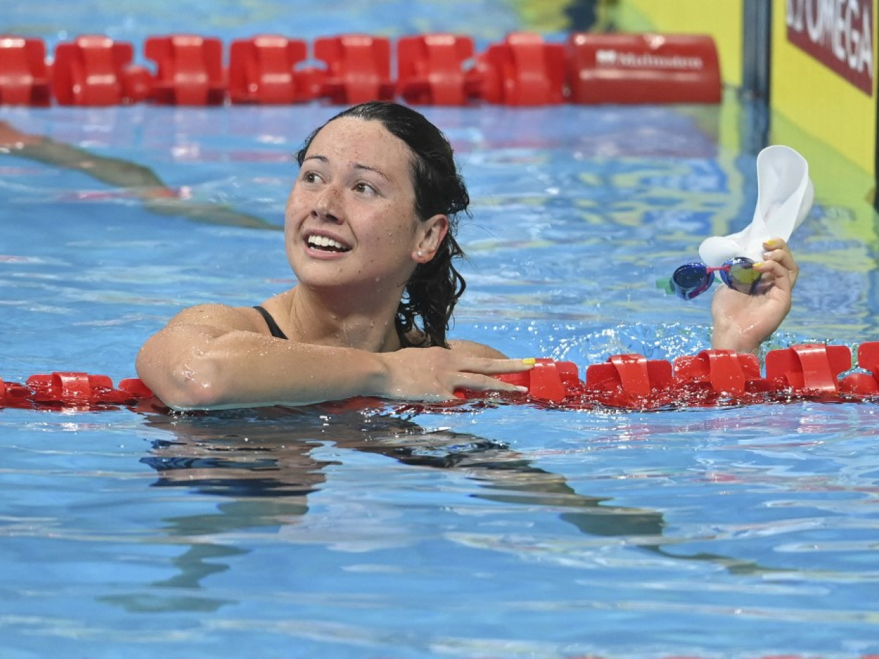 Siobhan Haughey won the 200m freestyle at the Doha world championships last year. File photo: AFP