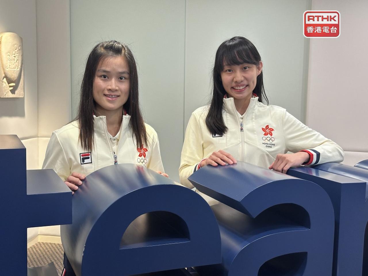Ho Tze-lok, right, and Lee Ka-yi will compete in the women’s singles squash.  Photo: RTHK