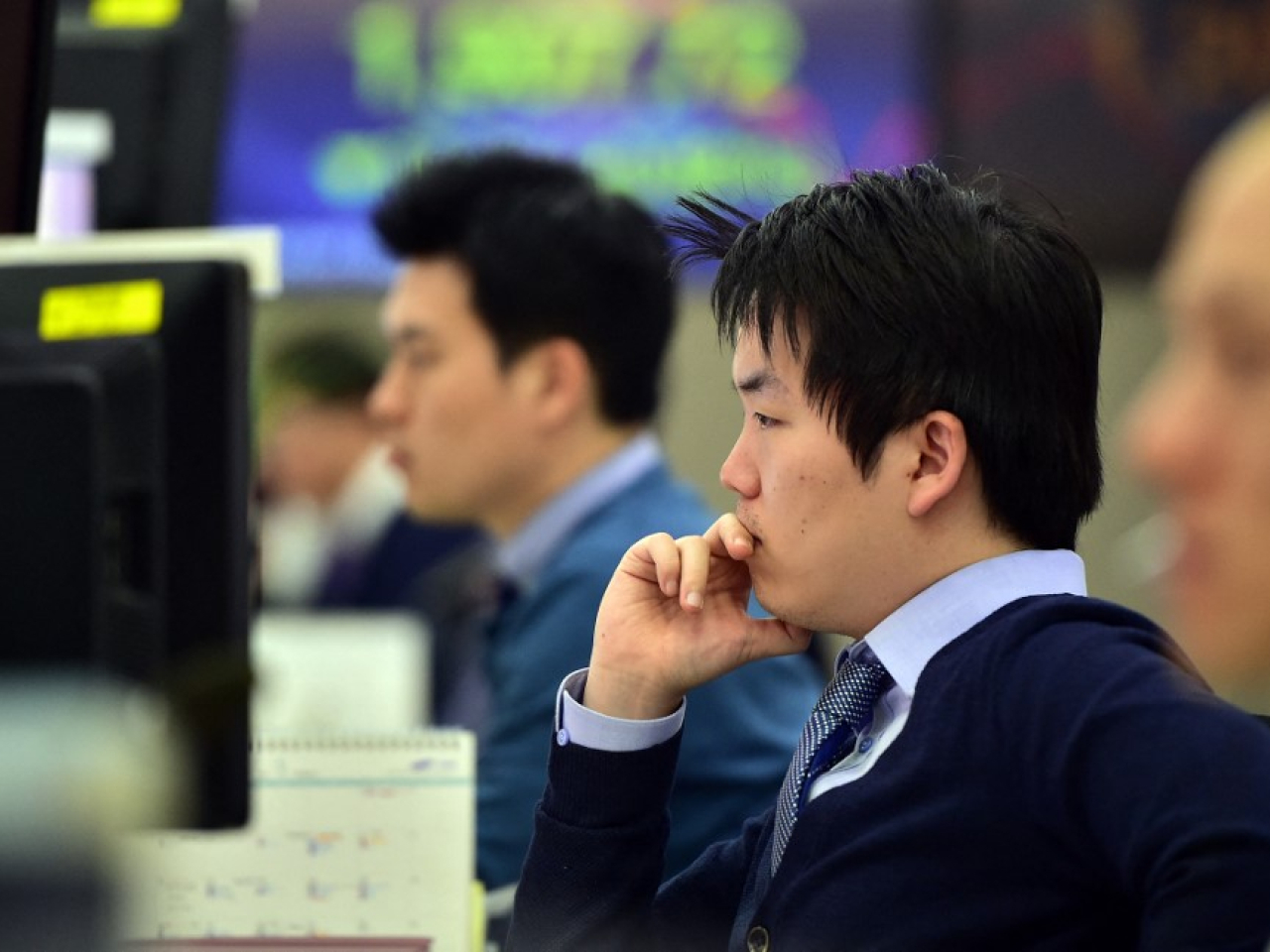 首爾綜合指數收報3169點，跌40點，跌幅1.27%。（法新社資料圖片）