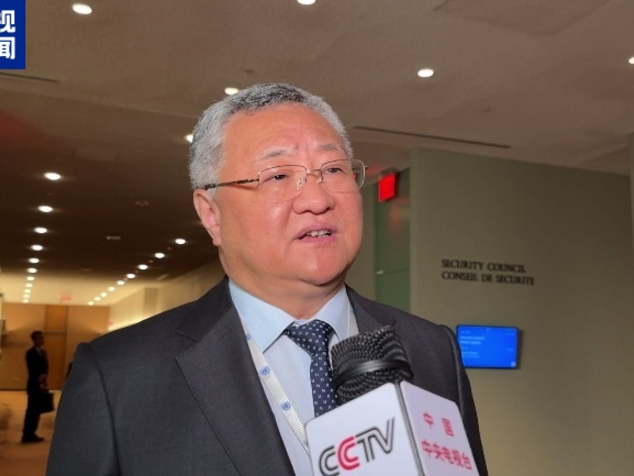 傅聰表示，中方敦促柬泰雙方保持克制，並希望局勢能穩定下來。（央視圖片）