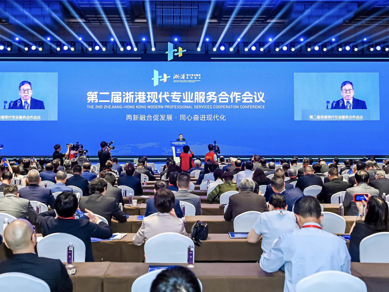 丘應樺表示，浙江與香港兩地在堅實的經貿合作基礎上，可共同提升現代專業服務合作。（政府新聞處）
