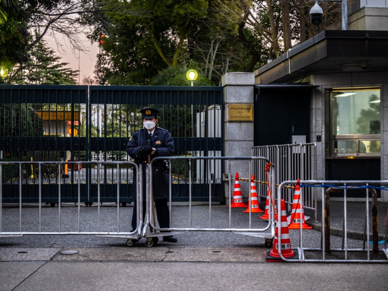 中國駐日本大使館強調一個中國原則是不可逾越的紅線，不容絲毫政治操弄。(法新社資料圖片)