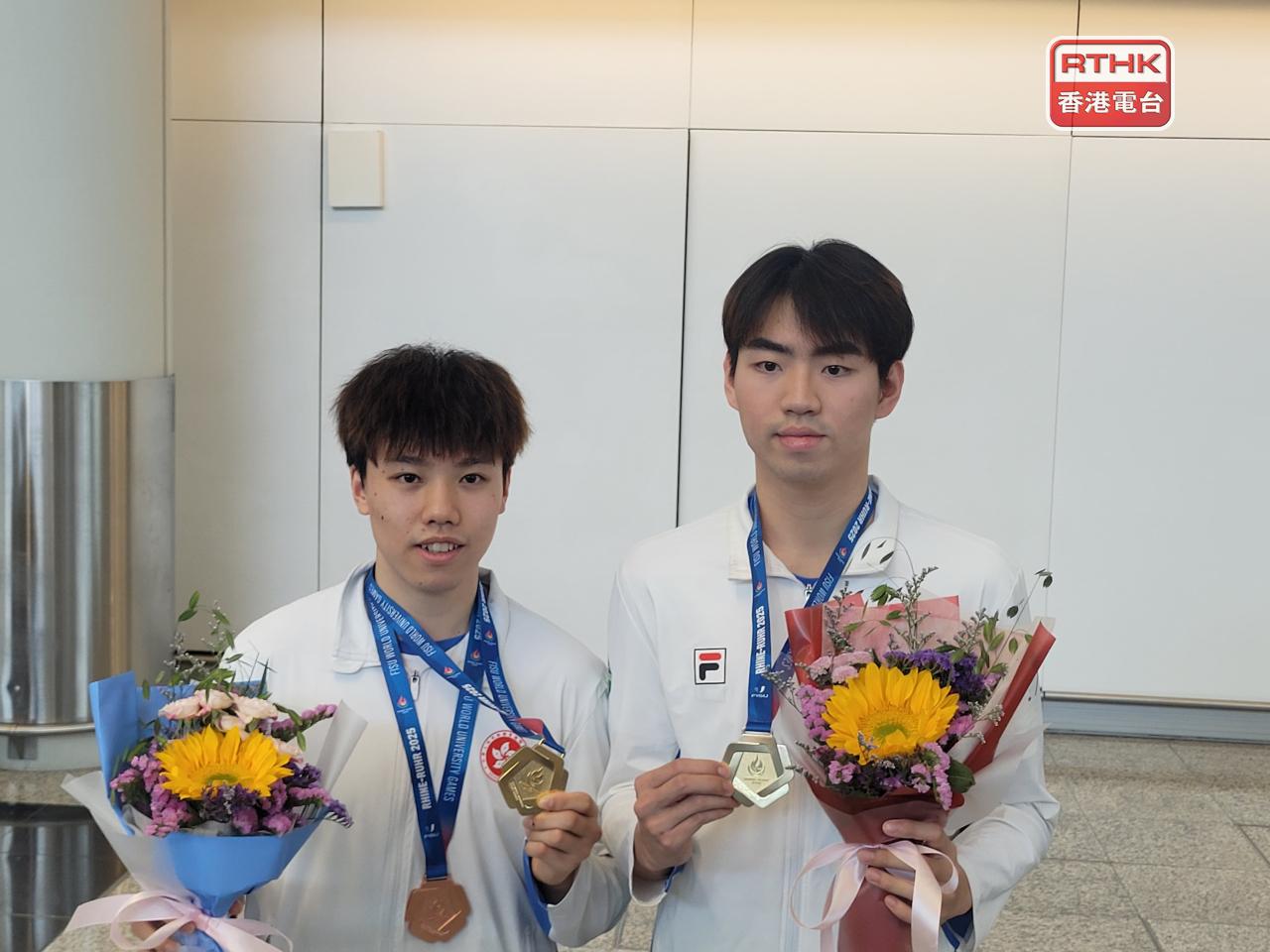 姚鈞濤和陳顥樺於男雙項目奪金。（廖恒傑攝）