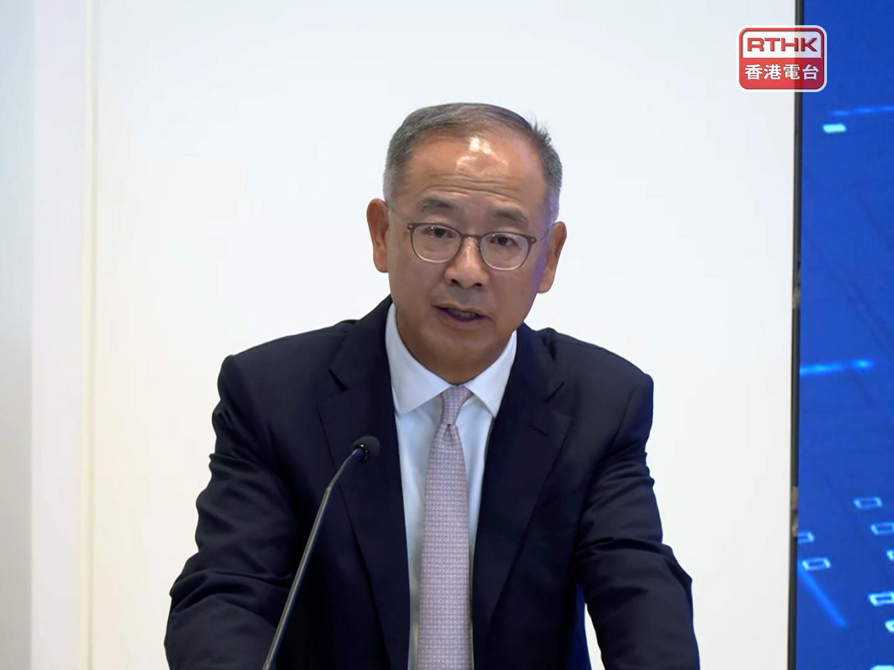 余偉文表示，數據基建要更加數碼化、高效率，令企業更靈活應對挑戰。（梁禎祥攝）
