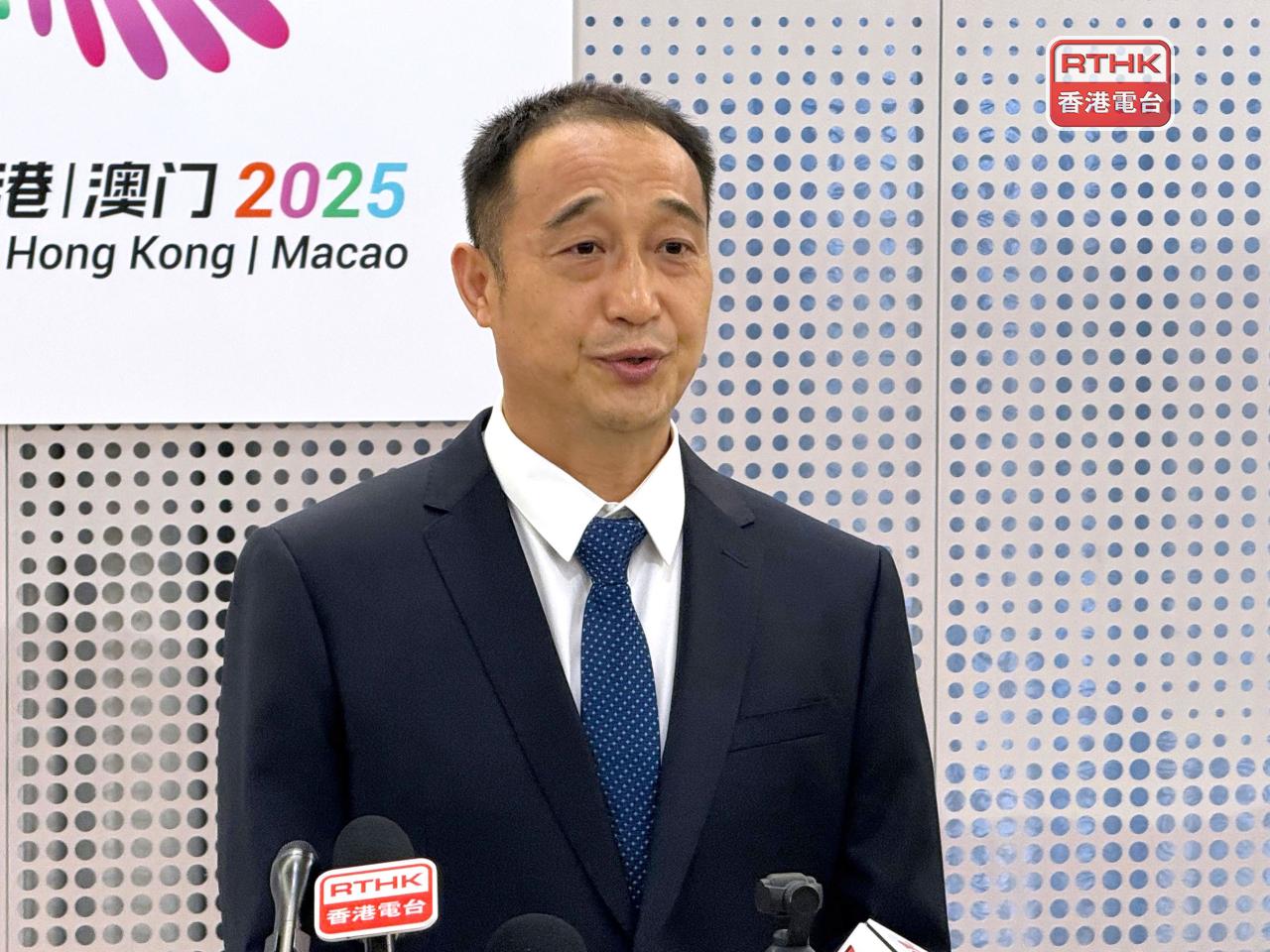 馬紅建表示，將完成火炬傳遞線路專家論證及報批，嚴格選拔火炬手。（盧紫菁攝）