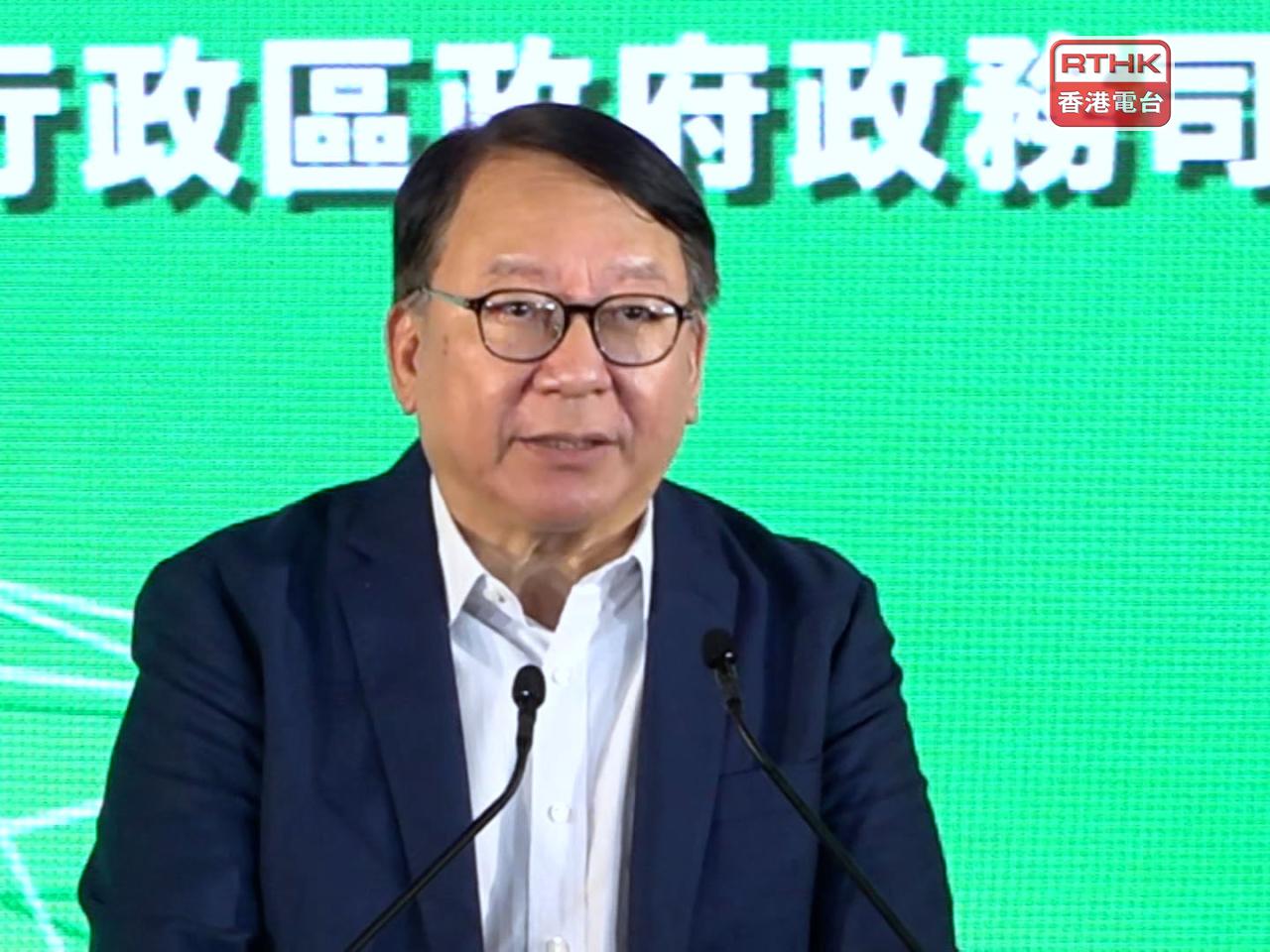 陳國基鼓勵各個青年團體和非政府機構以此為主題，積極舉辦青年節伙伴活動，加深青年對國家及香港歷史的認識。（葉燿坤攝）