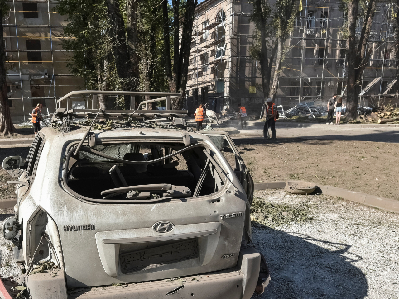 At least four people were killed and eight injured in attacks on Dnipro. Photo: Reuters