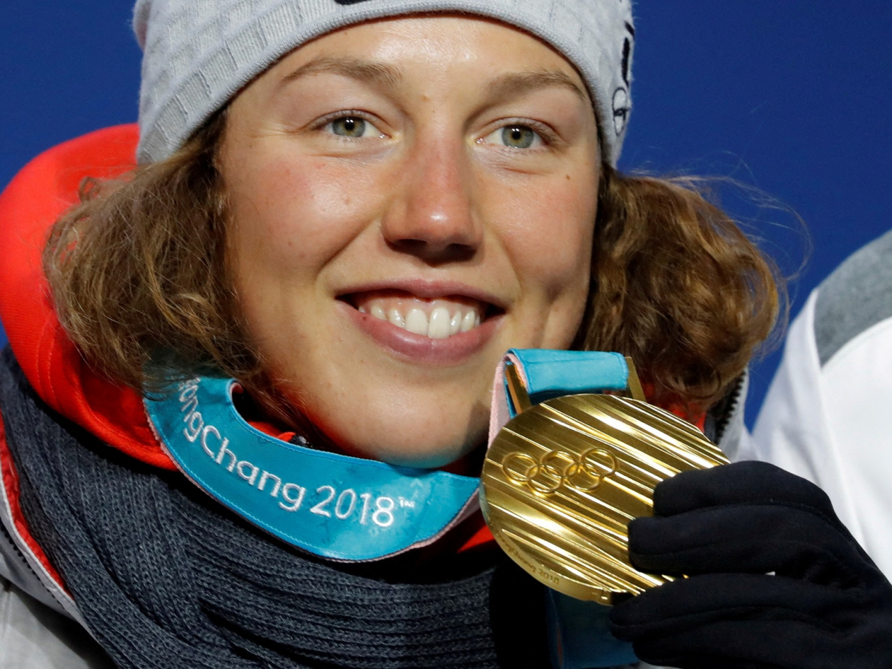 Laura Dahlmeier died aged 31 after being hit by falling rocks on a mountain in Pakistan. Photo: Reuters