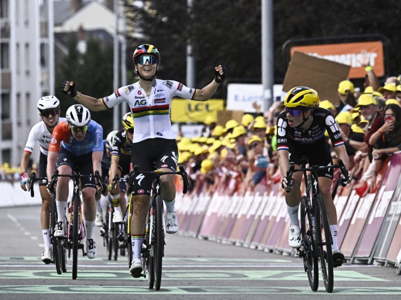 Kim Le Court says her historic stage win has been a "dream start" to the Tour. Photo: AFP