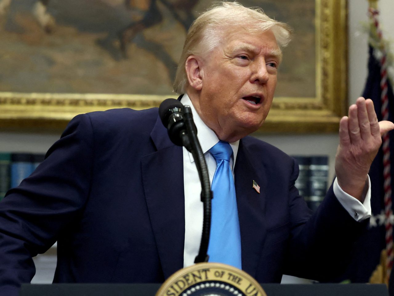 Donald Trump's Truth Social post came soon after Canada's announcement that it is recognising a Palestinian state. File photo: Reuters