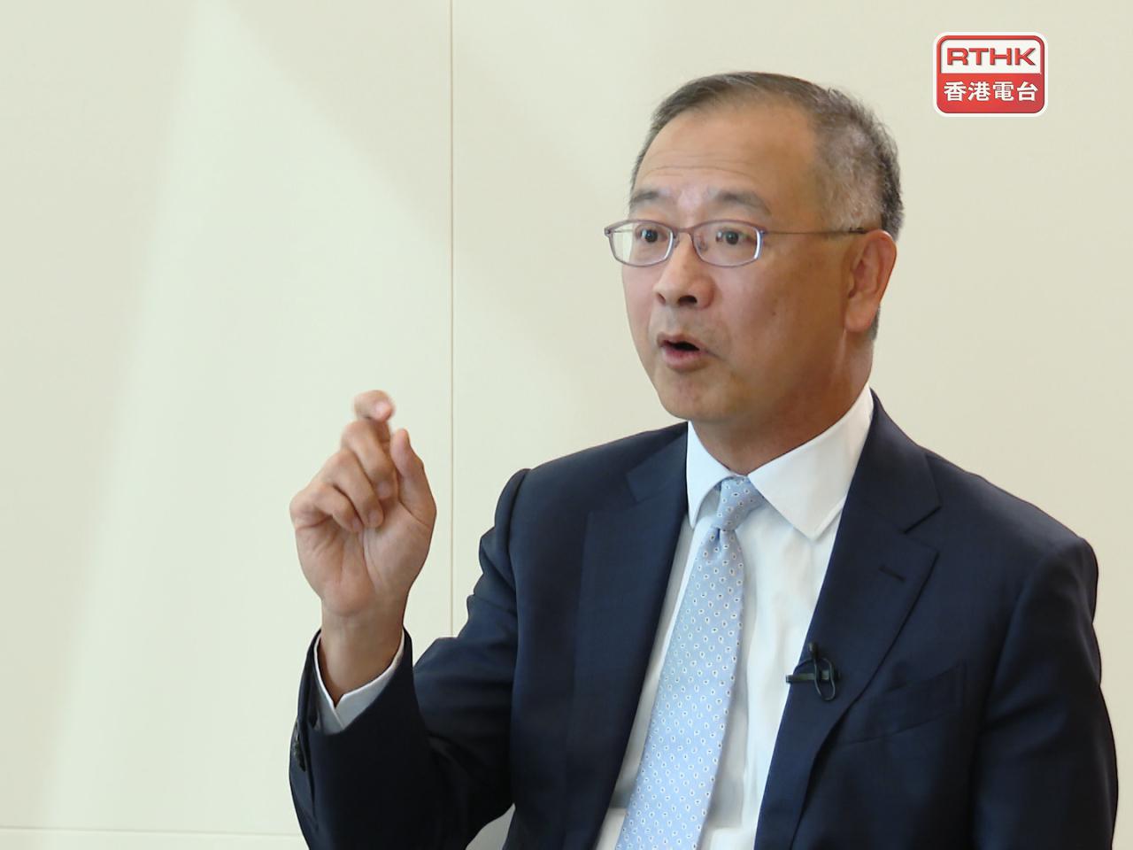 余偉文稱外匯基會繼續作適當防禦性部署，亦會持續多元化投資，提高長期投資回報。（港台圖片）
