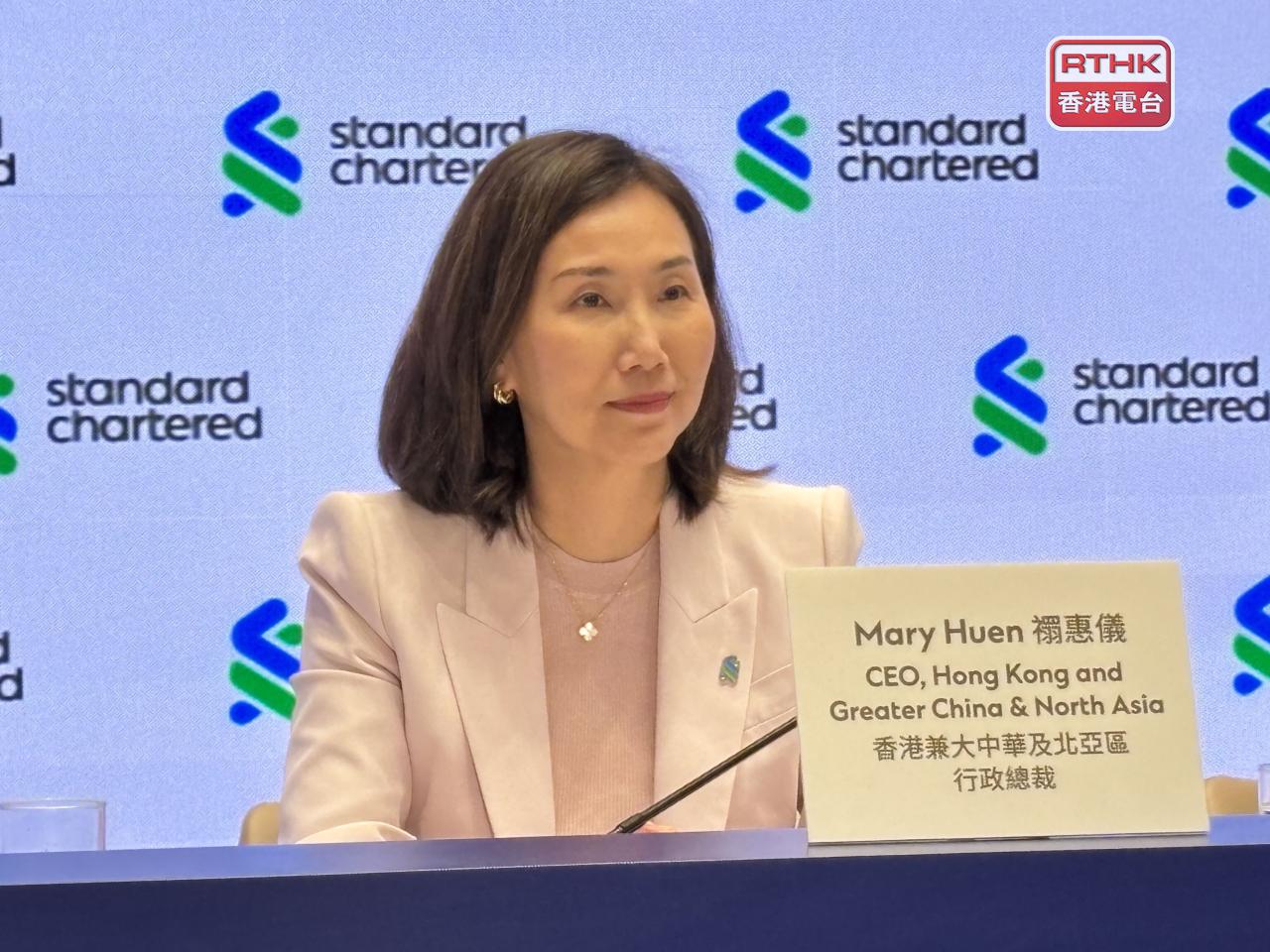 禤惠儀表示，渣打正探索穩定幣可能的選項及用例，目標很快提交申請。（方嘉莉攝）