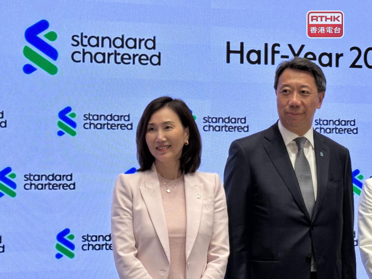 洪丕正（右）不認為中國商業房地產投資組合帶來任何實質問題，毋須進一步撥備。（方嘉莉攝）