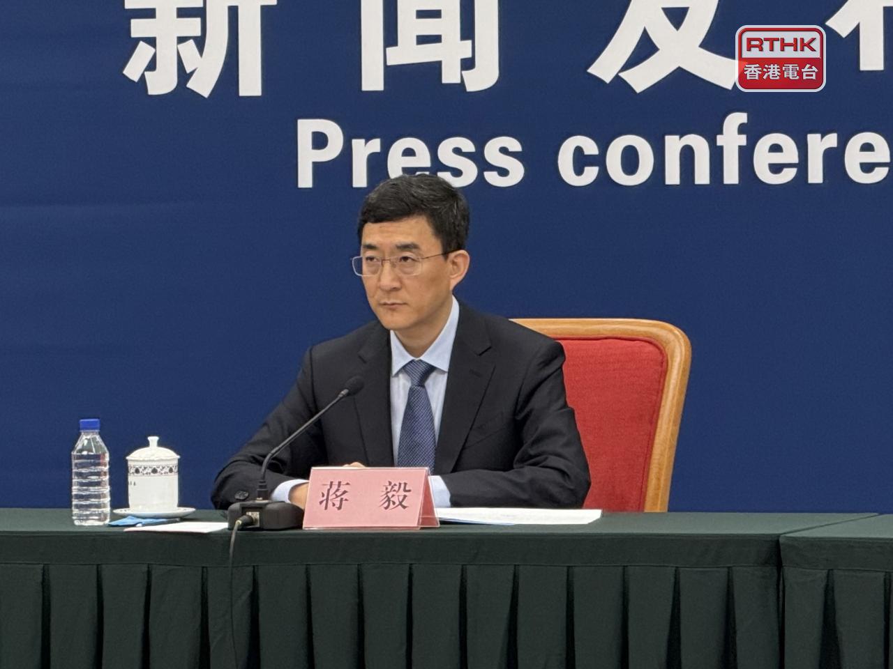 蔣毅稱競爭過了頭、越了界可能損害消費者權益，拖累企業及行業發展。（趙嘉駿攝）
