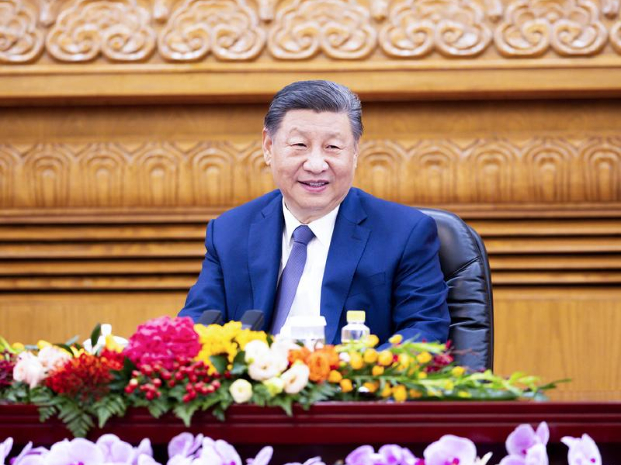 習近平與尼泊爾總統鮑德爾互致賀電，慶祝中尼建交70周年。（新華社資料圖片）