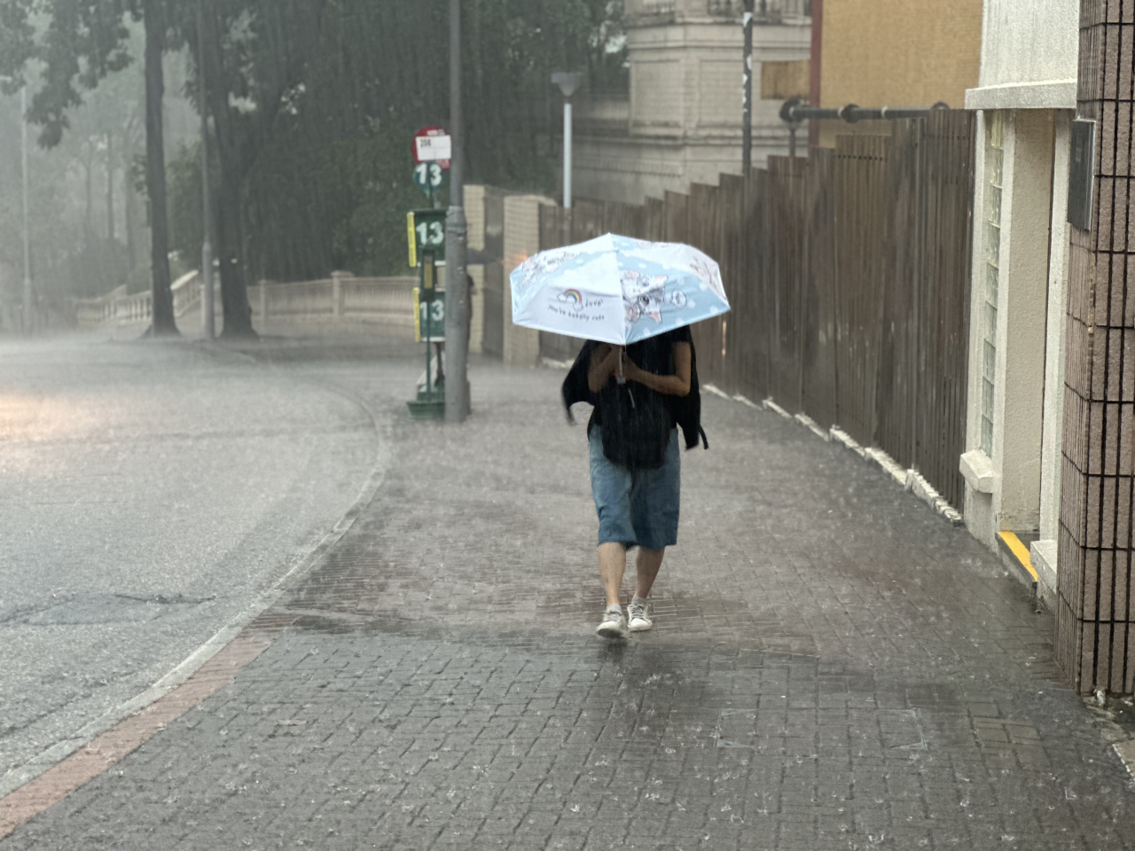 The Observatory said it may issue the Black Rainstorm Warning if conditions worsen. Photo: RTHK