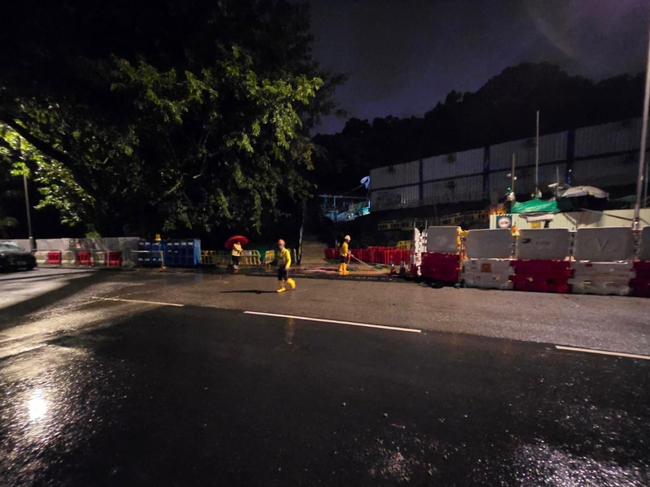 大埔頌雅路一度有水浸個案，渠務署已完成處理。（渠務署相片）